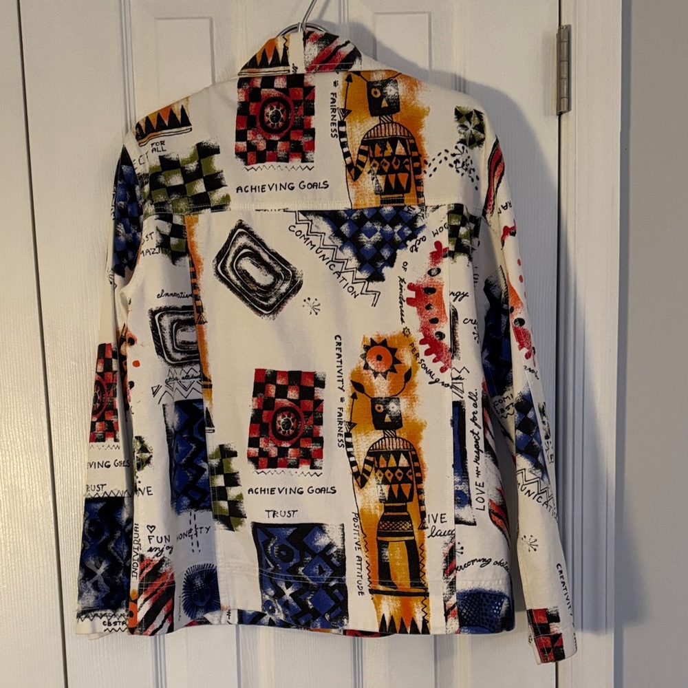 Chico's Multicolor Graphic Print Jacket - image 2